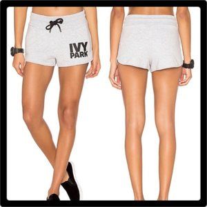 IVY PARK Logo Casual Shorts in Grey & Black